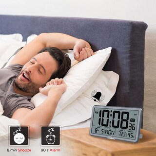 Foto 5 | Foto 5 | Reloj de Pared Digital Wallarge Cl6002 con Temperatura y Humedad - Venta Internacional