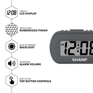 Foto 4 | Foto 4 | Reloj Despertador Sharp Spc483camz De Plástico Táctil Con Retroiluminación Azul - Venta Internacional.
