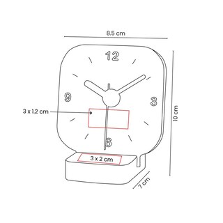 Foto 2 | Foto 2 | Reloj Corporativo De Escritorio En Bambú Silencioso - Temps