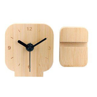 Foto 5 | Foto 5 | Reloj Corporativo De Escritorio En Bambú Silencioso - Temps