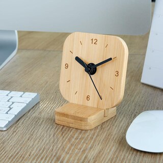 Foto 6 | Foto 6 | Reloj Corporativo De Escritorio En Bambú Silencioso - Temps
