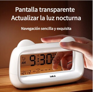 Foto 3 | Foto 3 | ''despertador Reloj Digital Con Proyector Alarma Y Temperatura Blanco ''
