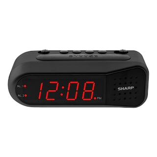 Foto 1 | Foto 1 | Reloj Despertador Digital Sharp Black Con Led Rojos Con Doble Alarma - Venta Internacional.