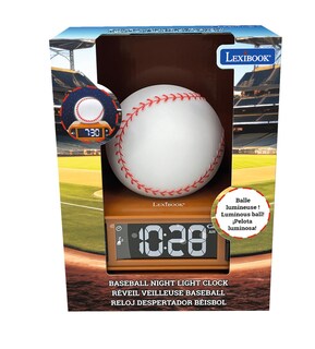 Foto 3 | Foto 3 | Reloj Despertador Lexibook Baseball Con Luz Nocturna Y Sonidos Color Marrón Y Blanco - Venta Internacional.