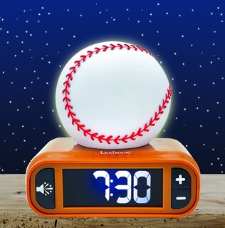 Foto 4 | Foto 4 | Reloj Despertador Lexibook Baseball Con Luz Nocturna Y Sonidos Color Marrón Y Blanco - Venta Internacional.