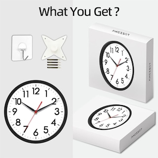 Foto 6 | Foto 6 | Reloj De Pared Akcisot De 25 Cm, Silencioso, No Hace Tictac, Funciona Con Pilas - Venta Internacional.