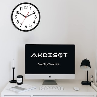 Foto 7 | Foto 7 | Reloj De Pared Akcisot De 25 Cm, Silencioso, No Hace Tictac, Funciona Con Pilas - Venta Internacional.