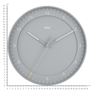 Foto 6 | Foto 6 | Reloj de Pared Braun Classic Analógico Grande Silencioso 30 Cm color Gris - Venta Internacional