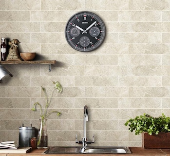 Foto 2 | Foto 2 | Reloj de Pared Seiko Shelby 33 Cm Negro Con Temperatura - Venta Internacional