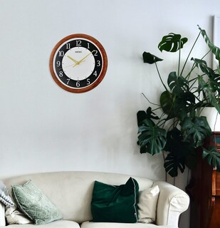 Foto 6 | Foto 6 | Reloj De Pared Seiko Hi-lo Luminous Marrón Y Negro 33x33 Cm - Venta Internacional