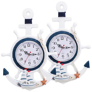 Foto 1 | Foto 1 | Reloj De Pared Ventdepot Mxtia-002 2 Piezas Blanco/azul