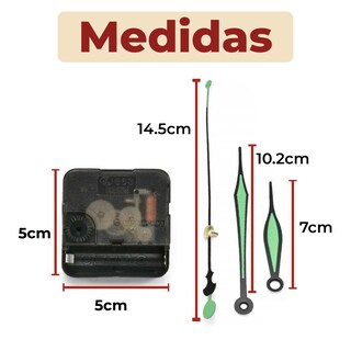 Foto 8 | Foto 8 | Mecanismo Para Reloj De Pared Silencioso Con Movimiento De Cuarzo