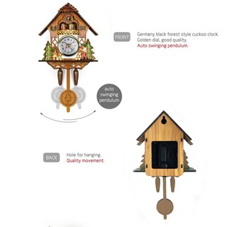 Foto 3 | Foto 3 | Reloj de Pared Vintage de Madera con Forma de Campana de Cuco Estilo Escandinavo - Venta Internacional