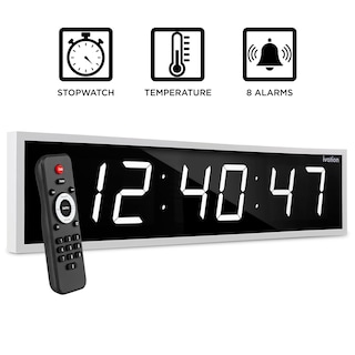 Foto 2 | Foto 2 | Reloj Led Ivation Huge De 122 Cm Con Cronómetro Y Alarmas, Color Rojo - Venta Internacional.