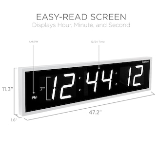 Foto 3 | Foto 3 | Reloj Led Ivation Huge De 122 Cm Con Cronómetro Y Alarmas, Color Rojo - Venta Internacional.
