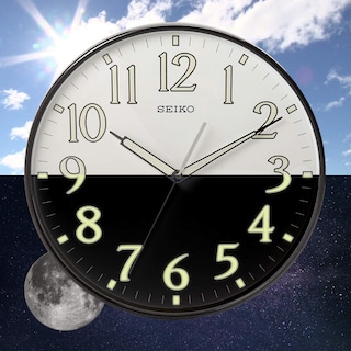 Foto 2 | Foto 2 | Reloj De Pared Seiko Con Marco Luminoso Numerado Negro De 30 Cm - Venta Internacional.