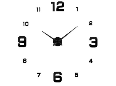 Foto 1 | Foto 1 | Xtellar Reloj De Pared Diy 3d En Madera Elegante, Grande Y Personalizable Con Números Negros De 90cm - Nightfall Black