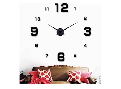 Foto 2 | Foto 2 | Xtellar Reloj De Pared Diy 3d En Madera Elegante, Grande Y Personalizable Con Números Negros De 90cm - Nightfall Black