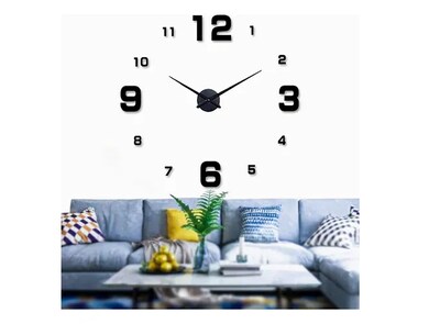 Foto 4 | Foto 4 | Xtellar Reloj De Pared Diy 3d En Madera Elegante, Grande Y Personalizable Con Números Negros De 90cm - Nightfall Black
