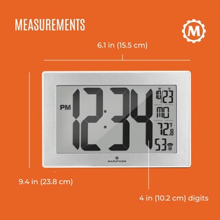 Foto 5 | Foto 5 | Reloj De Pared Marathon Atomic White Con Soporte De 23 Cm Y 8 Zonas Horarias - Venta Internacional.