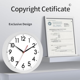 Foto 5 | Foto 5 | Reloj De Pared Akcisot Silencioso No Hace Tictac 25 Cm Con Batería Blanca - Venta Internacional.