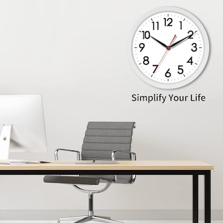 Foto 6 | Foto 6 | Reloj De Pared Akcisot Silencioso No Hace Tictac 25 Cm Con Batería Blanca - Venta Internacional.