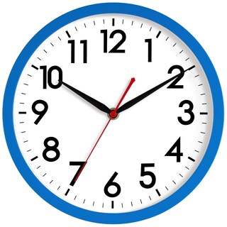 Foto 1 | Foto 1 | Reloj De Pared Akcisot De 25 Cm Silencioso Sin Tictac Batería Azul - Venta Internacional.