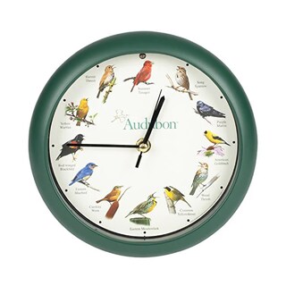 Foto 1 | Foto 1 | Reloj Con Forma De Pájaro Cantor Mark Feldstein Audubon 20 Cm Color Verde - Venta Internacional.