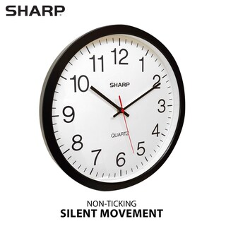 Foto 2 | Foto 2 | Reloj De Pared Sharp Black De 35 Cm  Silencioso  No Hace Tictac  De Cuarzo - Venta Internacional.