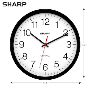 Foto 3 | Foto 3 | Reloj De Pared Sharp Black De 35 Cm  Silencioso  No Hace Tictac  De Cuarzo - Venta Internacional.