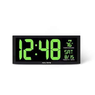 Foto 1 | Foto 1 | Reloj Digital Acurite 75155m Led Verde Grande De 14.5 Pulgadas - Venta Internacional.