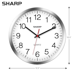 Foto 3 | Foto 3 | Reloj De Pared Sharp Plateado/cromado De 30 Cm Silencioso No Hace Tictac - Venta Internacional.