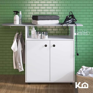 Foto 7 | Foto 7 | Mueble Organizador Rack 2 Puertas Planchado Ropa Tabla 86 Cm
