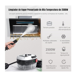 Foto 2 | Foto 2 | Limpiador a Vapor Portátil Belug de Alta Temperatura 250 color Blanco con Negro