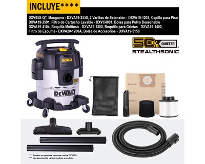 Foto 5 | Foto 5 | Aspiradora Dewalt Metal Silenciosa Steal 5 gal 4hp Dxv05s-qt