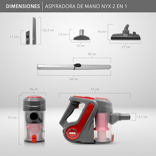 Foto 2 | Foto 2 | Rca Aspiradora De Mano Nyx Rc-a1 – 2 En 1 Para Hogar Y Auto Con Succión Potente, Cable De 5 M, Tanque Removible De 0.6 L