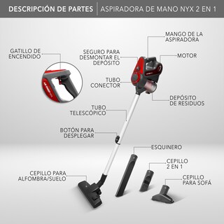 Foto 5 | Foto 5 | Rca Aspiradora De Mano Nyx Rc-a1 – 2 En 1 Para Hogar Y Auto Con Succión Potente, Cable De 5 M, Tanque Removible De 0.6 L