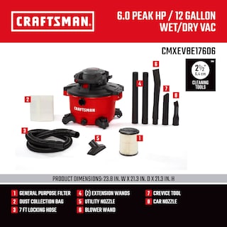 Foto 3 | Foto 3 | Aspiradora Craftsman Cmxevbe17606 45l 6.0 Peak Hp con Ventilador - Venta Internacional