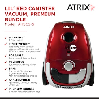 Foto 3 | Foto 3 | Filtro Hepa Portátil Atrix Red Lil Para Aspiradora Canister De 2 Litros - Venta Internacional.