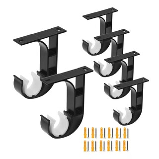 Foto 3 | Foto 3 | Soporte Set Tubos Cortinero Ajustable Gancho 6pcs Eo Safe Imports Esi-14993 Negro