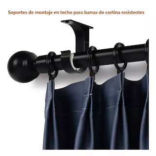 Foto 5 | Foto 5 | Soporte Set Tubos Cortinero Ajustable Gancho 6pcs Eo Safe Imports Esi-14993 Negro