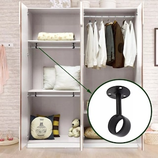 Foto 3 | Foto 3 | 8pcs Cortinero Soporte Cerrado Eo Safe Imports Esi-15584 Negro