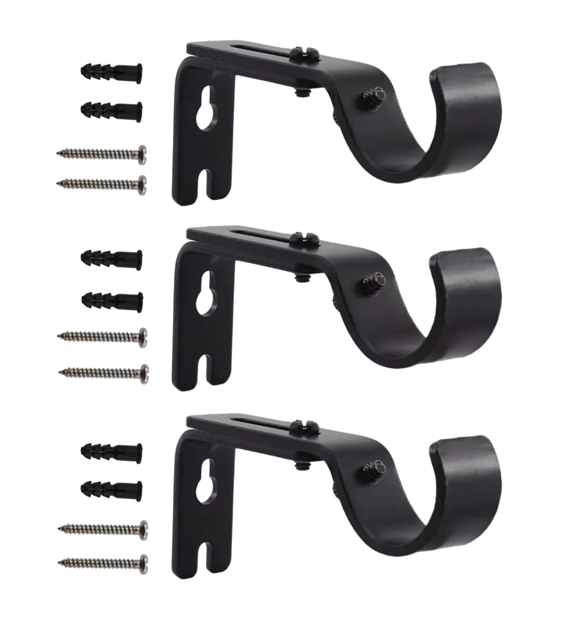 Soporte para Cortinero de Pared Ajustable Belug Piezas