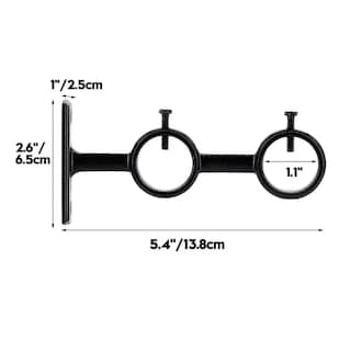 Foto 2 | Foto 2 | Soporte 2 Cortinero Doble Para Techos/pared Ajustable Gancho Eo Safe Imports Esi-15582 Negro