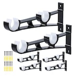 Set de 6 Cortineros para Pared Belug Ajustable