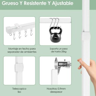 Foto 2 | Foto 2 | Xtellar Cortinero Ajustable De Lujo Para Techo De 0.8-2.1m - Elegancia Y Funcionalidad Premium Creada Para Exigentes