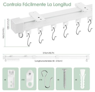 Foto 4 | Foto 4 | Xtellar Cortinero Ajustable De Lujo Para Techo De 0.8-2.1m - Elegancia Y Funcionalidad Premium Creada Para Exigentes