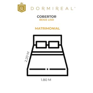 Foto 2 | Foto 2 | Cobertor Dormireal Liso color Beige Matrimonial