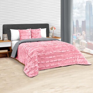 Foto 2 | Foto 2 | Edredón Matrimonial Elefantito Hogar Begonia 2 Vistas color Rosa