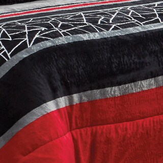 Foto 3 | Foto 3 | Cobertor de Borrega King Size Grafito Térmico color Rojo